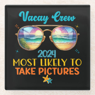 Dessous-de-verre En Verre équipe de vacances 2024