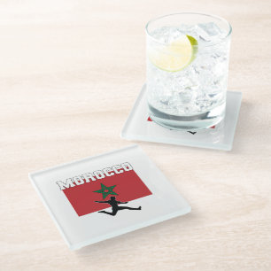 Dessous-de-verre En Verre Équipe du Maroc de football