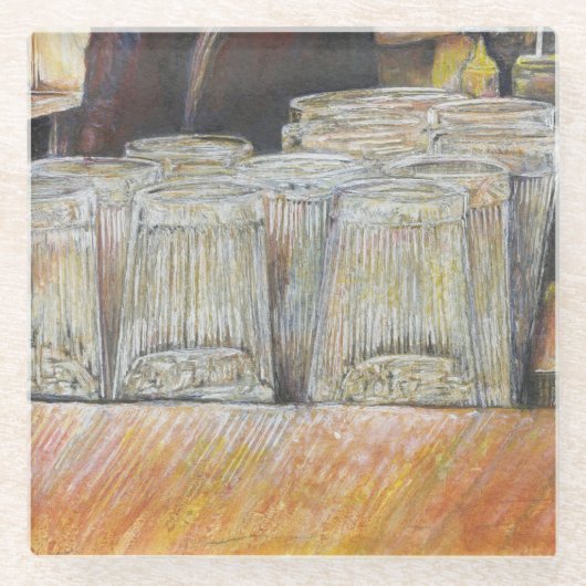 Dessous-de-verre En Verre Équivalent lumineux des émotions passionnées (Devant)