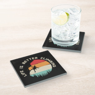 Dessous-de-verre En Verre Escalade drôle