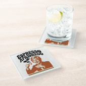 Dessous-de-verre En Verre Espresso Aficionado - Java Lover (Incliné)