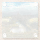 Dessous-de-verre En Verre étang d'automne (Dos)