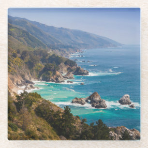 Dessous-de-verre En Verre États-Unis, Californie. Côte californienne, Big Su
