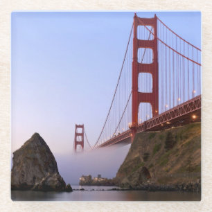 Dessous-de-verre En Verre États-Unis, Californie, San Francisco. Golden Gate