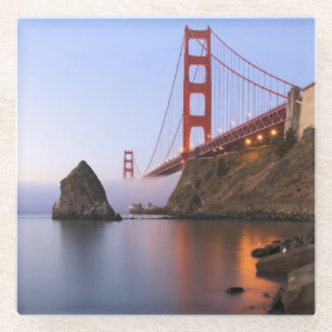 Dessous-de-verre En Verre États-Unis, Californie, San Francisco. Golden Gate