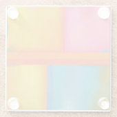 Dessous-de-verre En Verre ÉTÉ, SOLEIL & MER - Bleu rose bleu Abstrait (Dos)