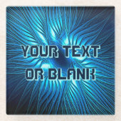 Dessous-de-verre En Verre Étoile bleue sculptée (Devant)