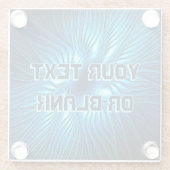 Dessous-de-verre En Verre Étoile bleue sculptée (Dos)