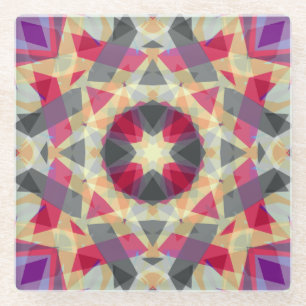 Dessous-de-verre En Verre Étoile de Noël Gris d'hiver violet rouge jaune