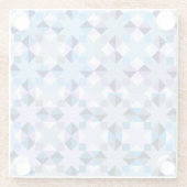 Dessous-de-verre En Verre Étoile de patchwork hivernale (Dos)