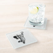 Dessous-de-verre En Verre Étoile de Pickleball (Incliné)