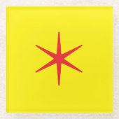 Dessous-de-verre En Verre Étoile Murugi Diningware Crimson (Devant)