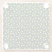 Dessous-de-verre En Verre étoiles d'or sur vert (Dos)