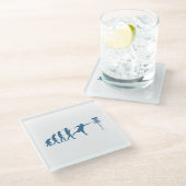 Dessous-de-verre En Verre Évolution de Golf de Disque - Cadeau Amusant pour (Incliné)