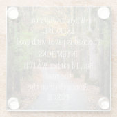 Dessous-de-verre En Verre Exercice et bonnes intentions (Dos)