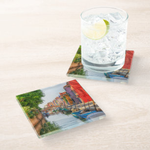Dessous-de-verre En Verre Explorez le charme vibrant de Burano