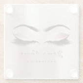 Dessous-de-verre En Verre Extension de maquillage de Parties scintillant ros (Dos)