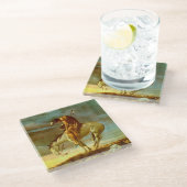 DESSOUS-DE-VERRE EN VERRE EXTRÉMITÉ DE LA TRAÎNÉE (Incliné)