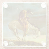 DESSOUS-DE-VERRE EN VERRE EXTRÉMITÉ DE LA TRAÎNÉE (Dos)