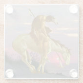 DESSOUS-DE-VERRE EN VERRE EXTRÉMITÉ DE LA TRAÎNÉE (Dos)