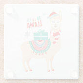 Dessous-de-verre En Verre Fa La Llama | Noël (Dos)