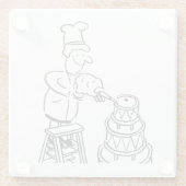 Dessous-de-verre En Verre Fabricant de gâteaux décorant Géant Gâteau (Dos)