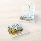 Dessous-de-verre En Verre Facebook pour des chiens (Incliné)