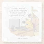 Dessous-de-verre En Verre Facebook pour des chiens (Dos)