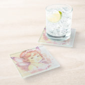 Dessous-de-verre En Verre Faded Purple little Fairy (Incliné)