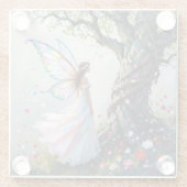 Dessous-de-verre En Verre Fairytale Inspired Fairy and Whimsical Tree (Dos)