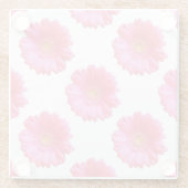 Dessous-de-verre En Verre Faisée de gerbera rose (Dos)
