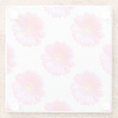 Dessous-de-verre En Verre Faisée de gerbera rose pâle (Dos)
