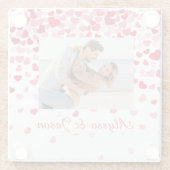 Dessous-de-verre En Verre Falling Hearts Love  (Dos)