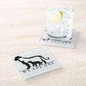 Dessous-de-verre En Verre Famille Lion (Incliné)