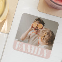 Famille Pastel Rose moderne Cadeau photo