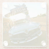 Dessous-de-verre En Verre Famous Blue Swallow Motel on Route 66 (Dos)