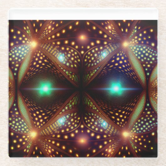 Dessous-de-verre En Verre Fantasy Mandelbrot Fractal (Devant)