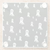 Dessous-de-verre En Verre Fantômes d'Halloween foncé (Dos)