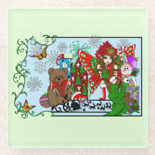 Dessous-de-verre En Verre Fée de Noël Green Toys Festive