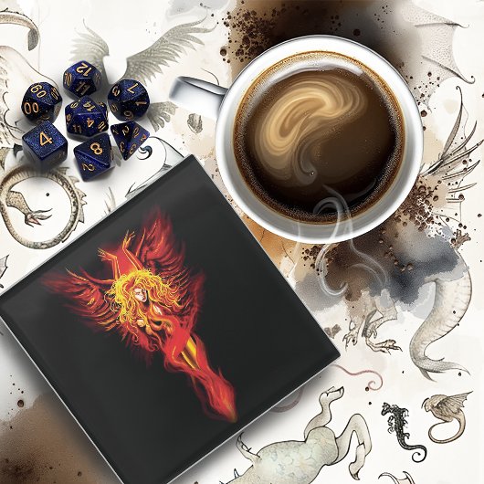 Dessous-de-verre En Verre Femme Phoenix