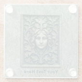 Dessous-de-verre En Verre Femme verte - Pierre (Dos)