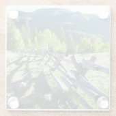 Dessous-de-verre En Verre Fenceline en bois (Dos)