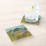 Dessous-de-verre En Verre Ferme en Provence | Vincent van Gogh<br><div class="desc">Ferme en Provence (1888) de l'artiste post-impressionniste néerlandais Vincent Van Gogh. L'oeuvre d'origine est une huile sur toile peignant le paysage en jaune doré et bleu aqua. Utilisez les outils de conception pour ajouter du texte personnalisé ou personnaliser l'image.</div>