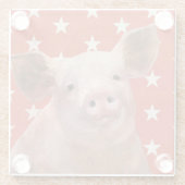 Dessous-de-verre En Verre Ferme patriotique - Cochon (Dos)