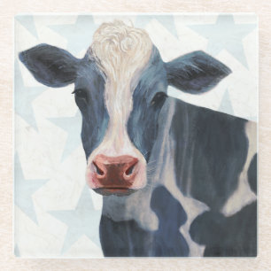 Dessous-de-verre En Verre Ferme patriotique - vache