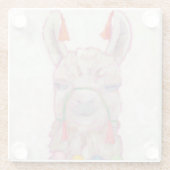 Dessous-de-verre En Verre Festival de l'aquarelle Llama (Dos)