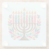 Dessous-de-verre En Verre Festival des lumières d'Hanoukka (Dos)