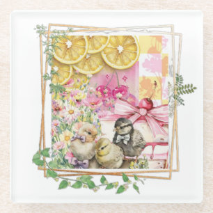 DESSOUS-DE-VERRE EN VERRE FÊTE CITRUS