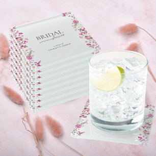 Dessous-de-verre En Verre Fête des mariées minimaliste de Rose de rubis flor