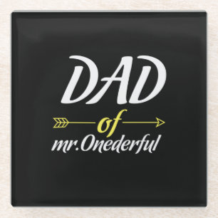 Dessous-de-verre En Verre Fête des pères Papa De M. Onederful